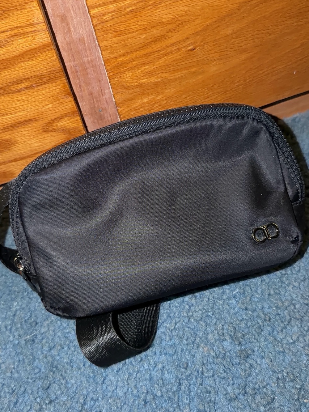 Black Men’s Crossbody Sling Bag - Minimal Nylon Design